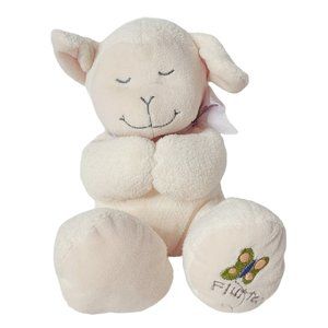 Kids II FLUTTER Praying Lamb Plush Ivory Toy Embroidered **SOUND DOES NOT WORK**